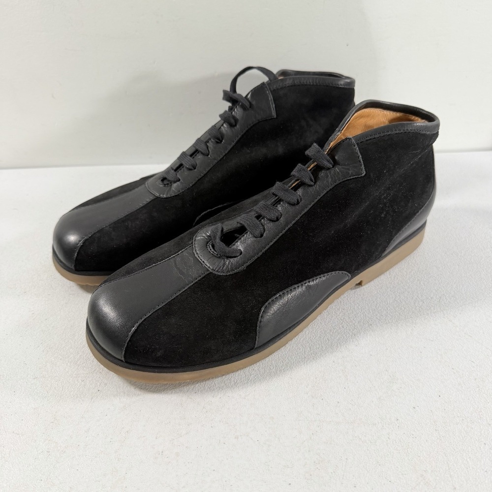 Bacco Bucci Men's 8.5 Black Suede Leather High Top Lace Up Casual Sneaker‎ Shoes